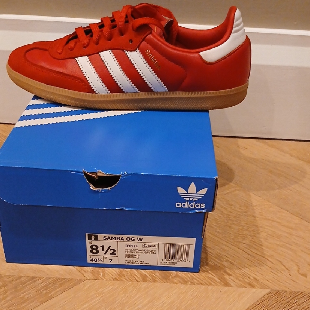 adidas Samba OG Red with White Stripes
